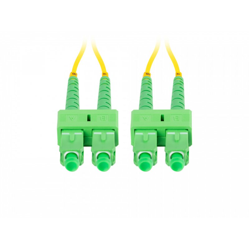 Lanberg FO-SASA-SD11-0020-YE fibre optic cable 2 m SC G.657.A1 Green, Yellow