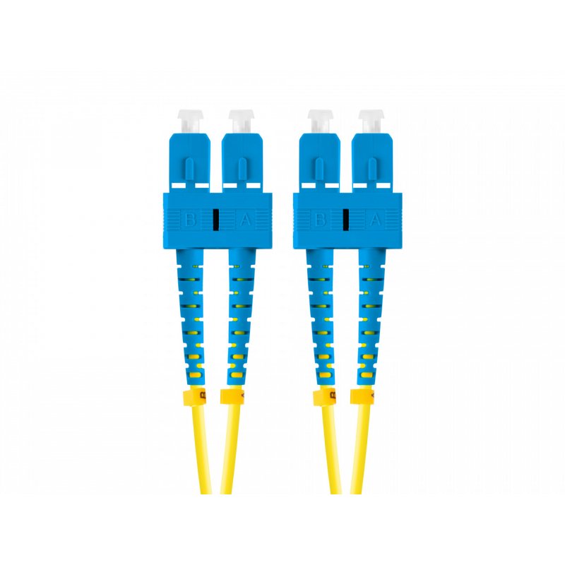 LATIGUILLO FIBRA 2M LANBERG MONO SC/UPC-SC/UPC DUPLEX G657A1 LSZH AMARILLO