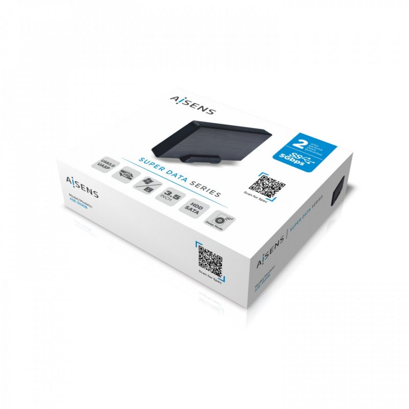 AISENS ASE-3530B storage drive enclosure HDD enclosure Black 3.5"