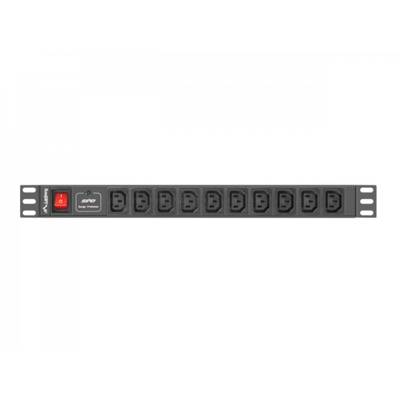 Lanberg PDU-10I-0200-IEC-BK unité de distribution d'énergie 10 sortie(s) CA 1U Noir