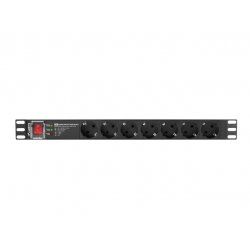 Lanberg PDU-PRO-07F-0200-BK unité de distribution d'énergie 6 sortie(s) CA 1U Noir