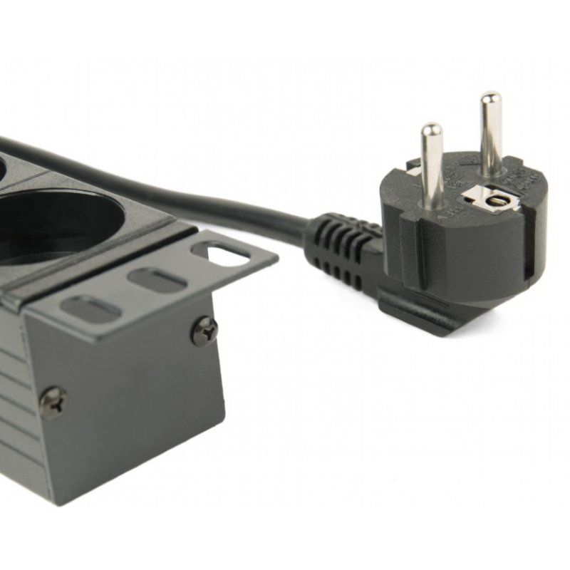 Gembird EG-PDU-014 unité de distribution d'énergie 8 sortie(s) CA 1U Noir