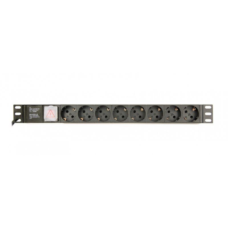 Gembird EG-PDU-014 power distribution unit (PDU) 8 AC outlet(s) 1U Black