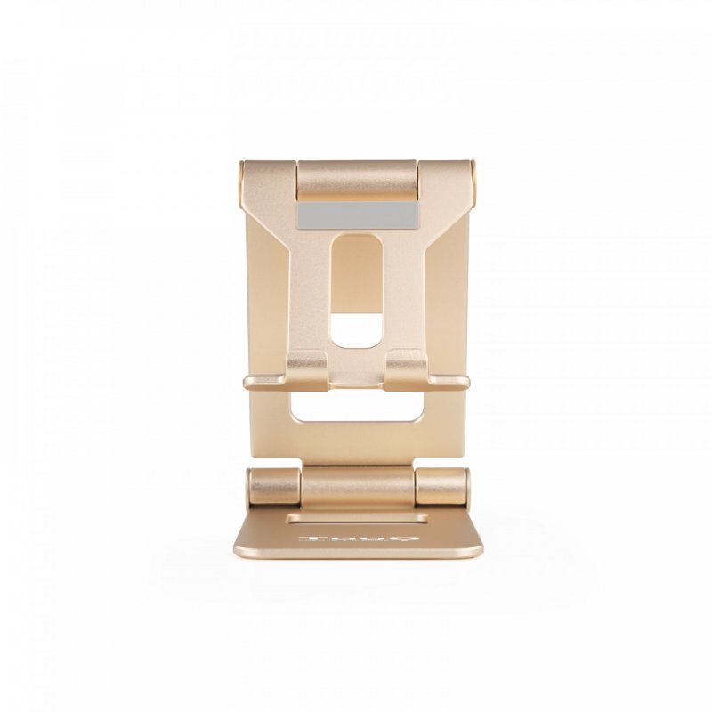 SOPORTE SOBREMESA TOOQ PARA TELEFONO/TABLET PLEGABLE SLIM DORADO
