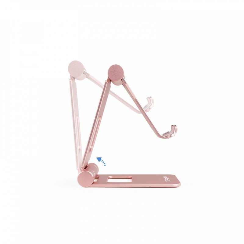 SOPORTE SOBREMESA TOOQ PARA TELEFONO/TABLET PLEGABLE SLIM ROSA