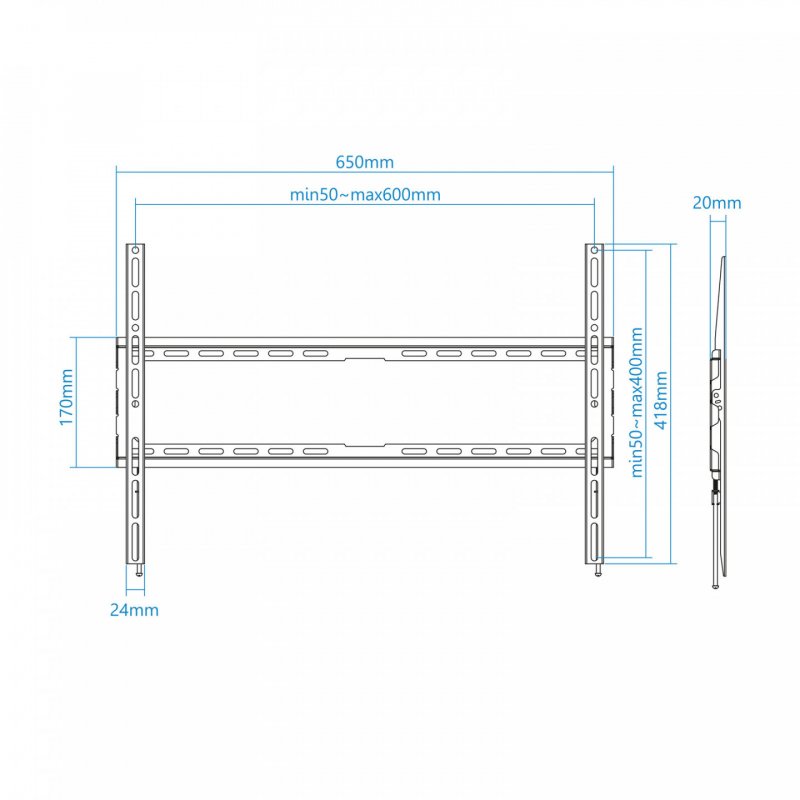 TooQ LP1080F-B TV mount 2.03 m (80") Black