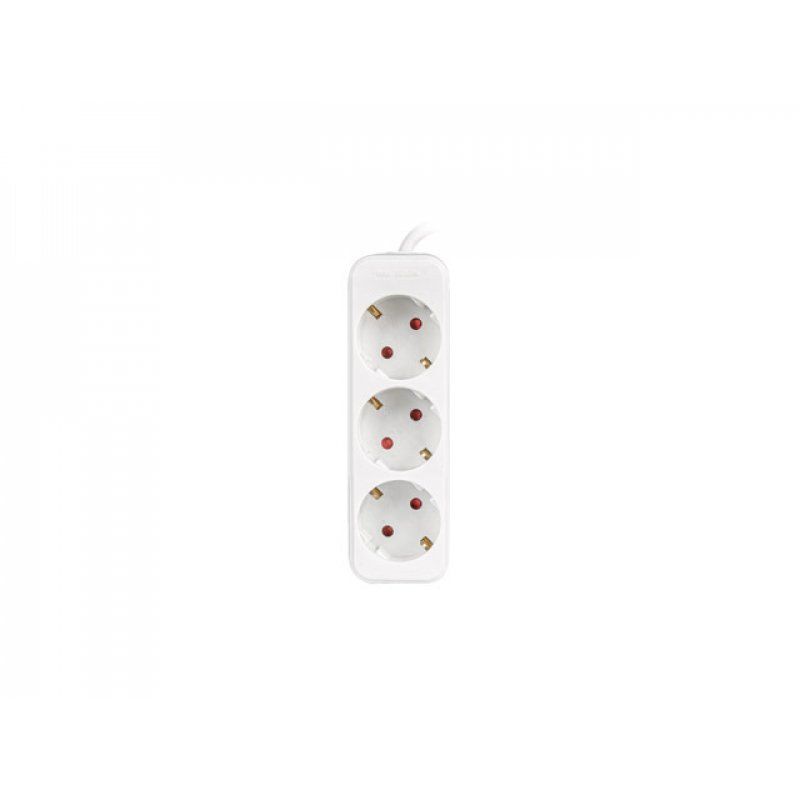 Lanberg PS0-03F-0150-W multiprise 1,5 m 3 sortie(s) CA Intérieure Blanc