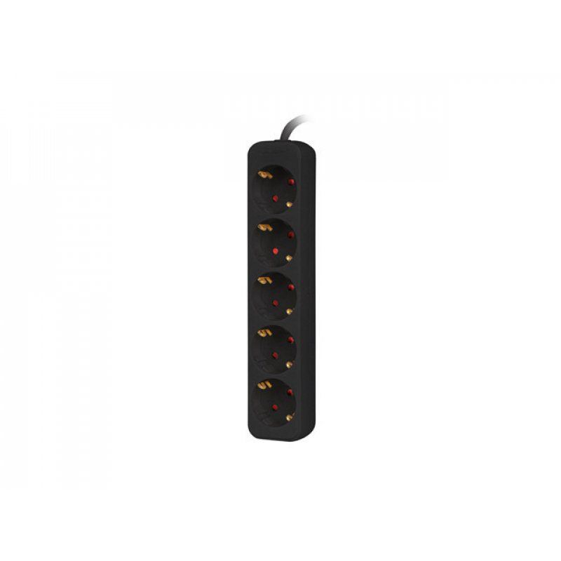 Lanberg PS0-05F-0300-BK power extension 3 m 5 AC outlet(s) Indoor Black