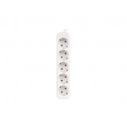 Lanberg PS0-05F-0150-W multiprise 1,5 m 5 sortie(s) CA Intérieure Blanc