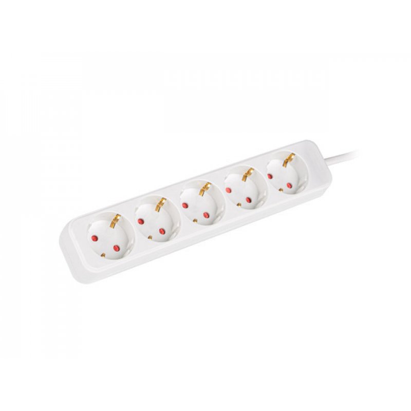 Lanberg PS0-05F-0150-W multiprise 1,5 m 5 sortie(s) CA Intérieure Blanc