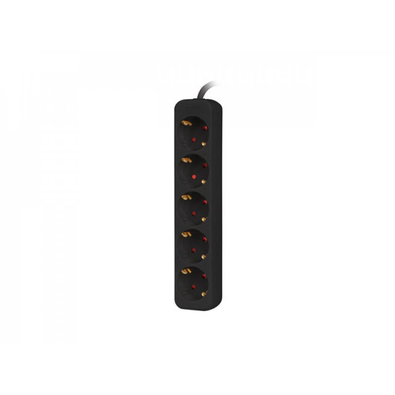 Lanberg PS0-05F-0150-BK power extension 1.5 m 5 AC outlet(s) Indoor Black