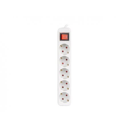 Lanberg PS1-05F-0300-W power extension 3 m 5 AC outlet(s) Indoor White