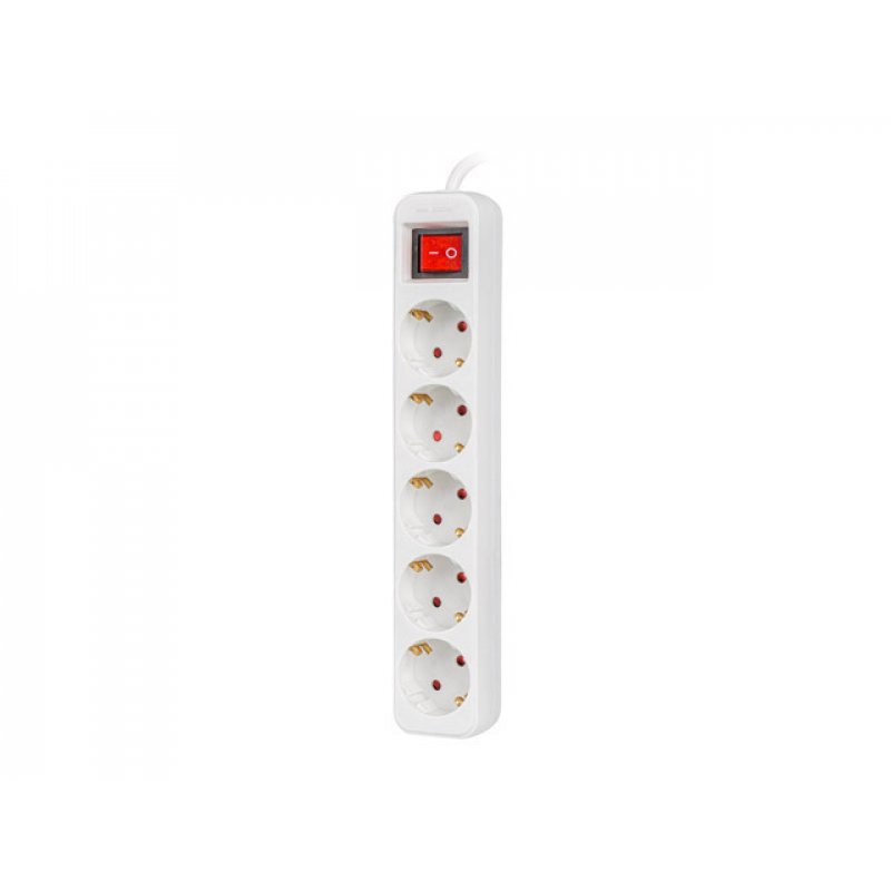 Lanberg PS1-05F-0150-W multiprise 1,5 m 5 sortie(s) CA Intérieure Blanc