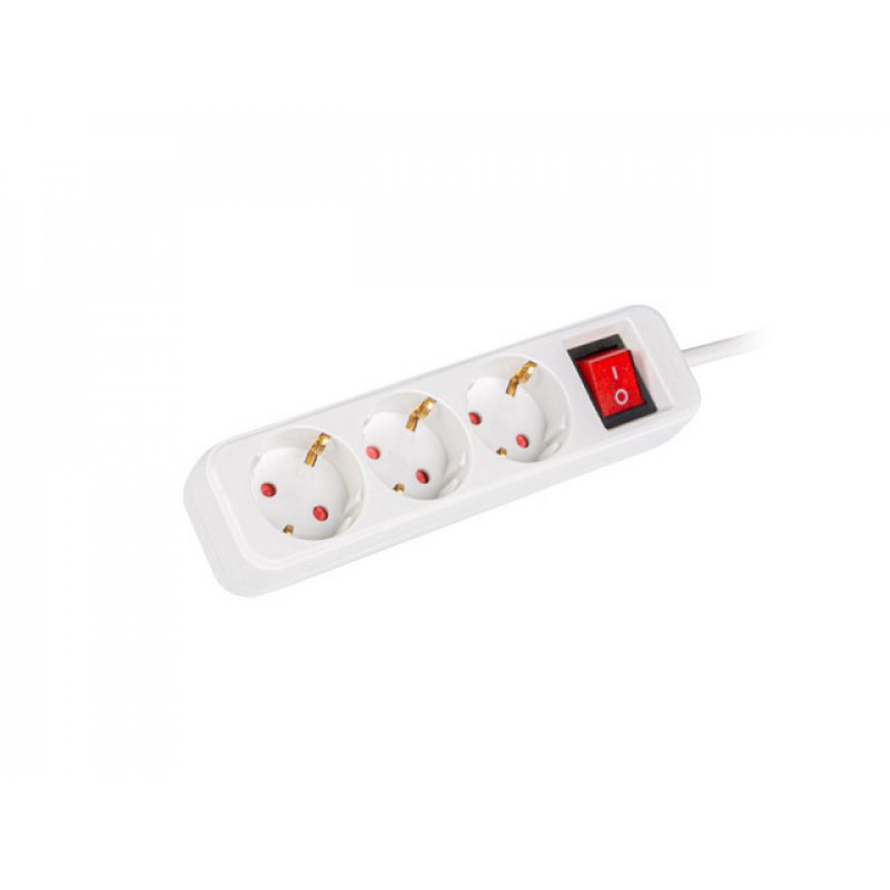 Lanberg PS1-03F-0150-W power extension 1.5 m 3 AC outlet(s) Indoor White