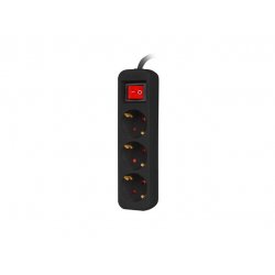 Lanberg PS1-03F-0150-BK power extension 1.5 m 3 AC outlet(s) Indoor Black