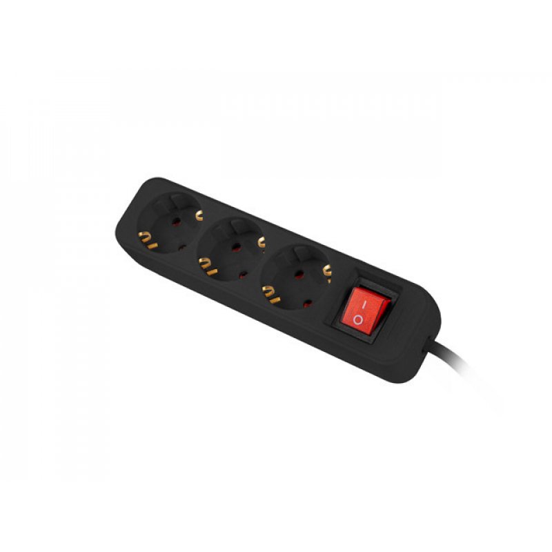 Lanberg PS1-03F-0150-BK power extension 1.5 m 3 AC outlet(s) Indoor Black