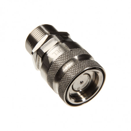 Koolance compatible QD3 Schnellverschluss mit Schott gerade weiblich auf G1/4 Zoll IG - no-spill, Silber