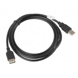 Lanberg CA-USBE-10CC-0018-BK USB cable 1.8 m USB 2.0 USB A Black