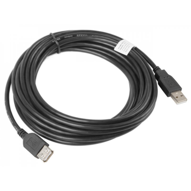 Lanberg CA-USBE-10CC-0050-BK câble USB 5 m USB 2.0 USB A Noir