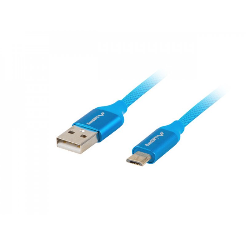 Lanberg CA-USBM-20CU-0018-BL USB cable 1.8 m USB 2.0 Micro-USB A USB A Blue