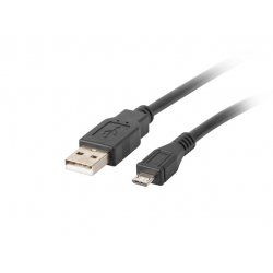 STOCKDIV8-Lanberg CA-USBM-10CC-0018-BK câble USB 1,8 m USB 2.0 Micro-USB B USB A Noir