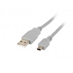 Lanberg CA-USBK-10CC-0018-S câble USB 1,8 m USB 2.0 Mini-USB A USB A Gris