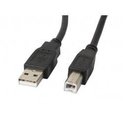Lanberg CA-USBA-11CC-0050-BK USB cable 5 m USB 2.0 USB B Black