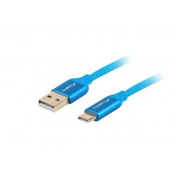 Lanberg CA-USBO-22CU-0010-BL câble USB 1 m USB 2.0 USB C USB A Bleu