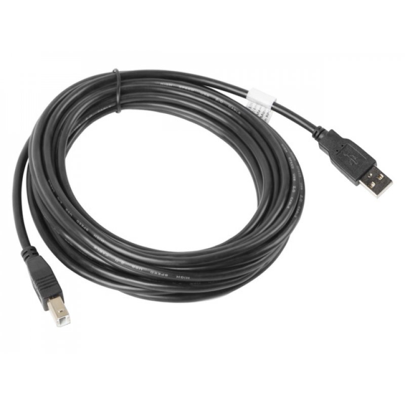 CABLE LANBERG IMPRESORA USB MACHO A USB MACHO NEGRO 5 M