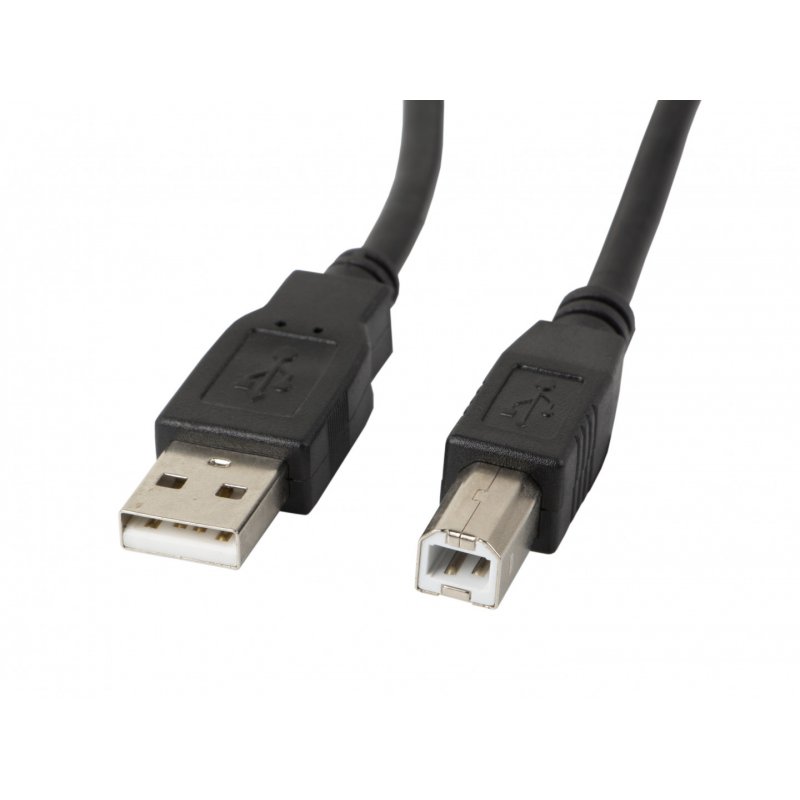 Lanberg CA-USBA-10CC-0010-BK câble USB 1 m USB 2.0 USB B Noir