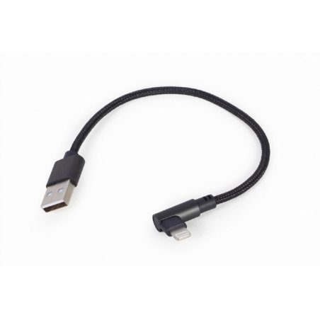 Gembird CC-USB2-AMLML-0.2M câble Lightning 0,2 m Noir