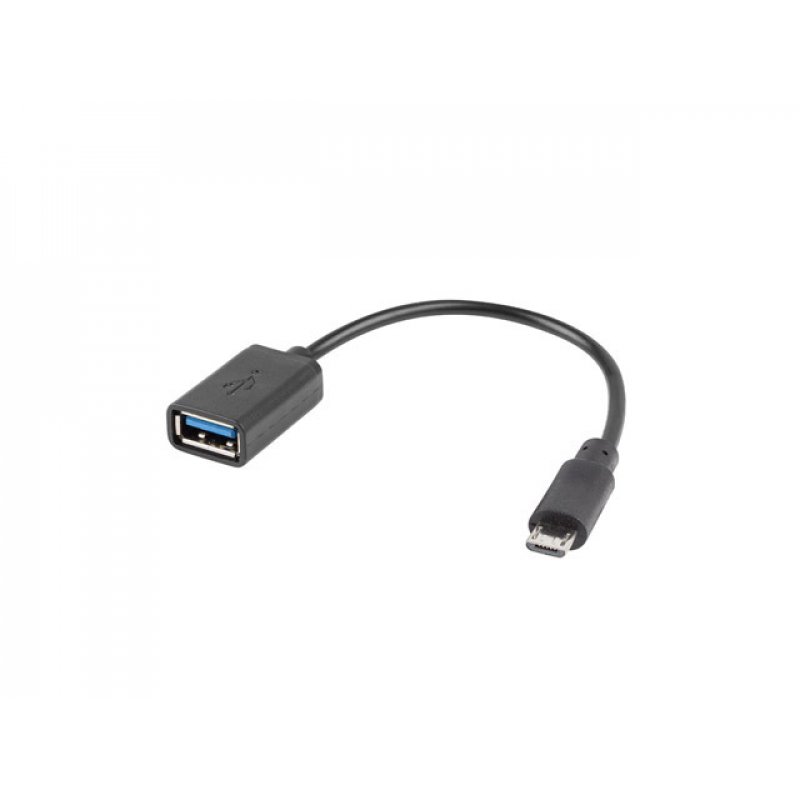 Lanberg AD-OTG-UM-01 USB cable 0.15 m USB 2.0 Micro-USB A USB A Black