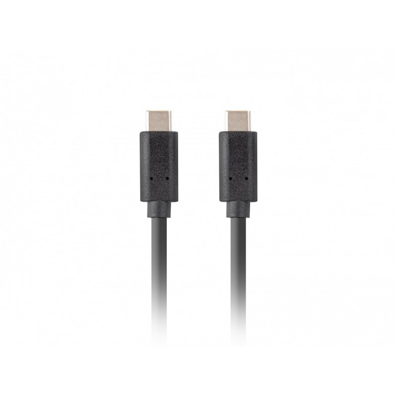 CABLE USB-C LANBERG 3.1 GEN 2 MACHO/MACHO 10GB/S PD100W 0.5M NEGRO