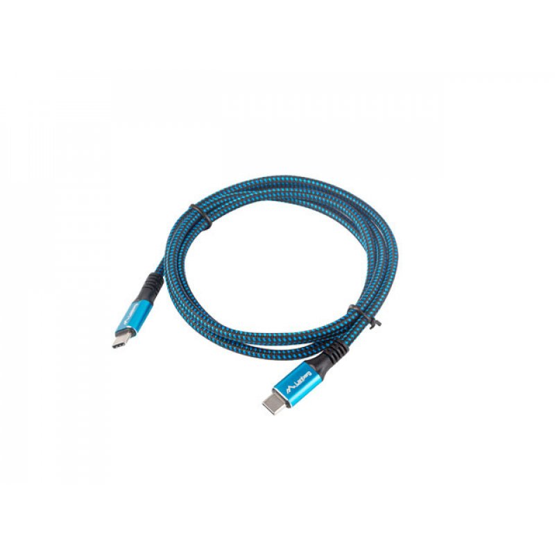 CABLE USB-C 4.0 LANBERG MACHO/MACHO 1.2M 100W 8K 30HZ NEGRO/AZUL
