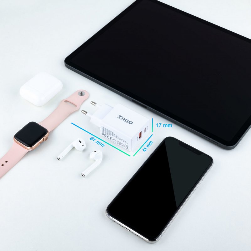 TooQ TQWC-2SC04WT mobile device charger Universal White AC Fast charging Indoor