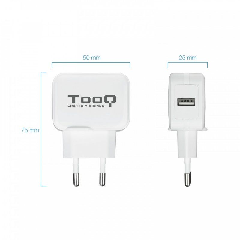 TooQ TQWC-1S01WT chargeur d'appareils mobiles Universel Blanc Secteur Intérieure
