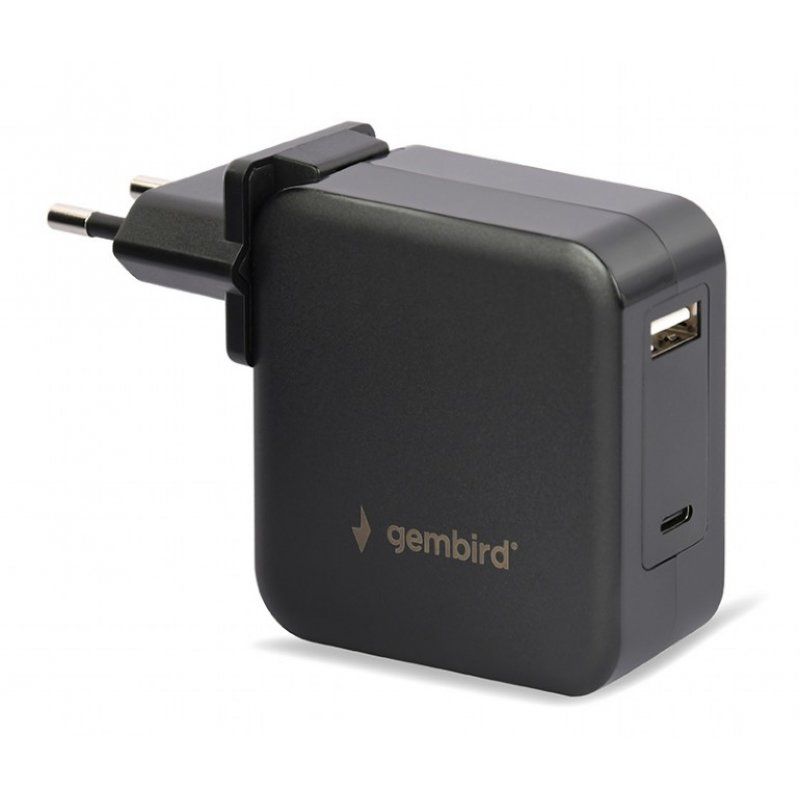 Gembird NPA-PD60-01 chargeur d'appareils mobiles Ordinateur portable, Smartphone Noir Secteur Intérieure