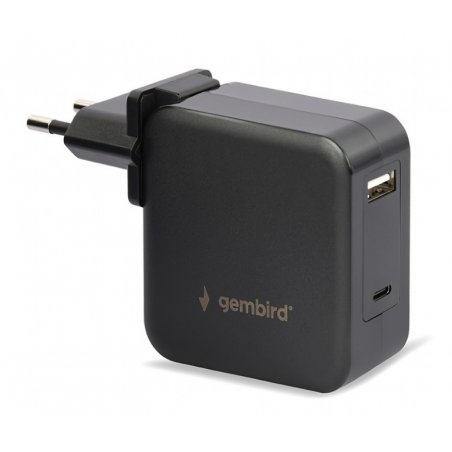Gembird NPA-PD60-01 mobile device charger Laptop, Smartphone Black AC Indoor
