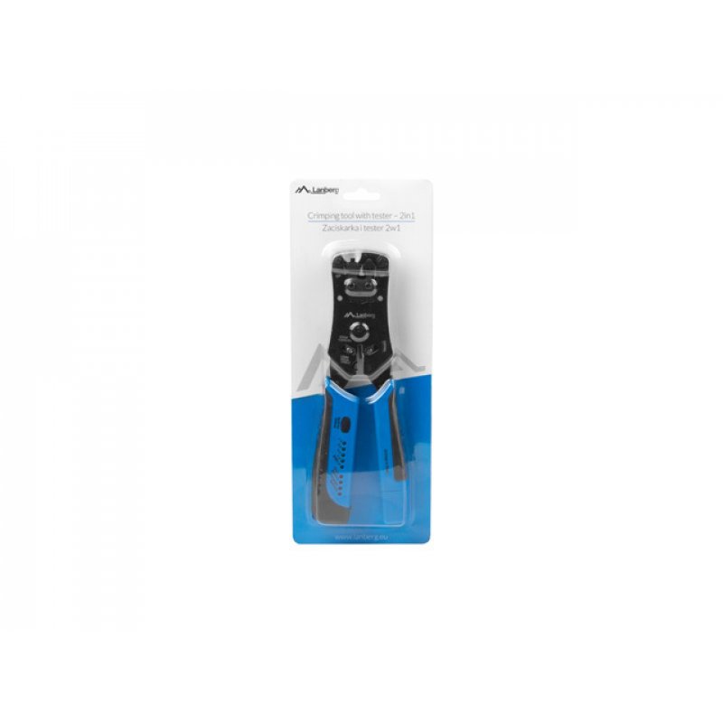 CRIMPADORA LANBERG UNIVERSAL RJ45/RJ11/RJ12 CON COMPROBADOR DE CABLES