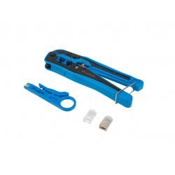 Lanberg NT-0303 Pince à sertir Ensemble d'outils Noir, Bleu