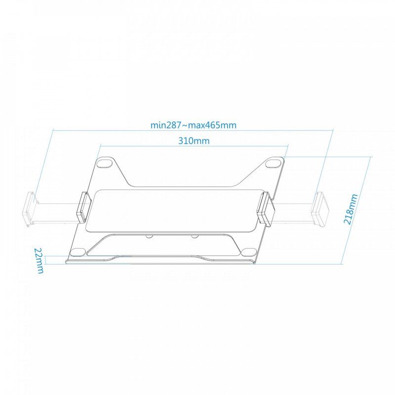 TooQ TQLH1117-B laptop stand Notebook arm shelf Black 43.9 cm (17.3")