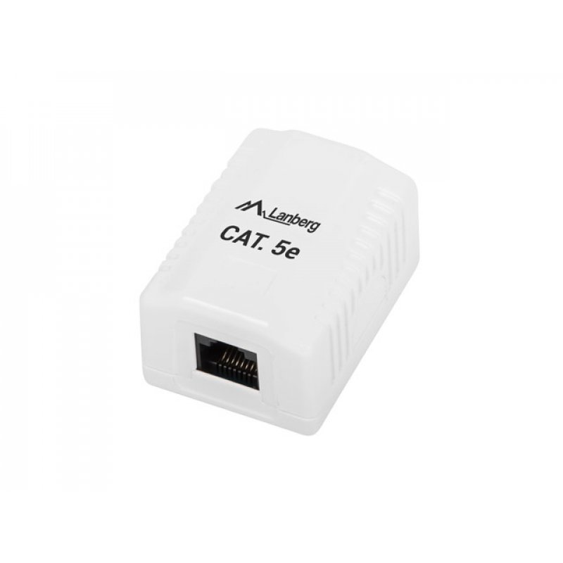 Lanberg OU5-0001-W boitier de prise de courant RJ-45 Blanc