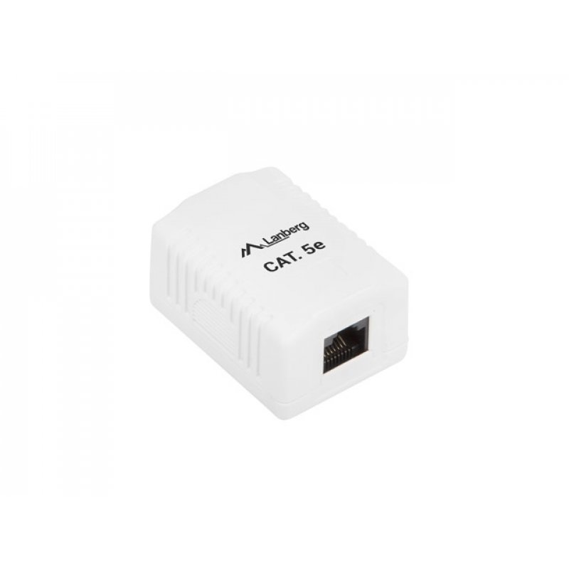 Lanberg OU5-0001-W boitier de prise de courant RJ-45 Blanc