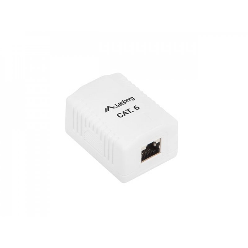 Lanberg OS6-0001-W boitier de prise de courant RJ-45 Blanc