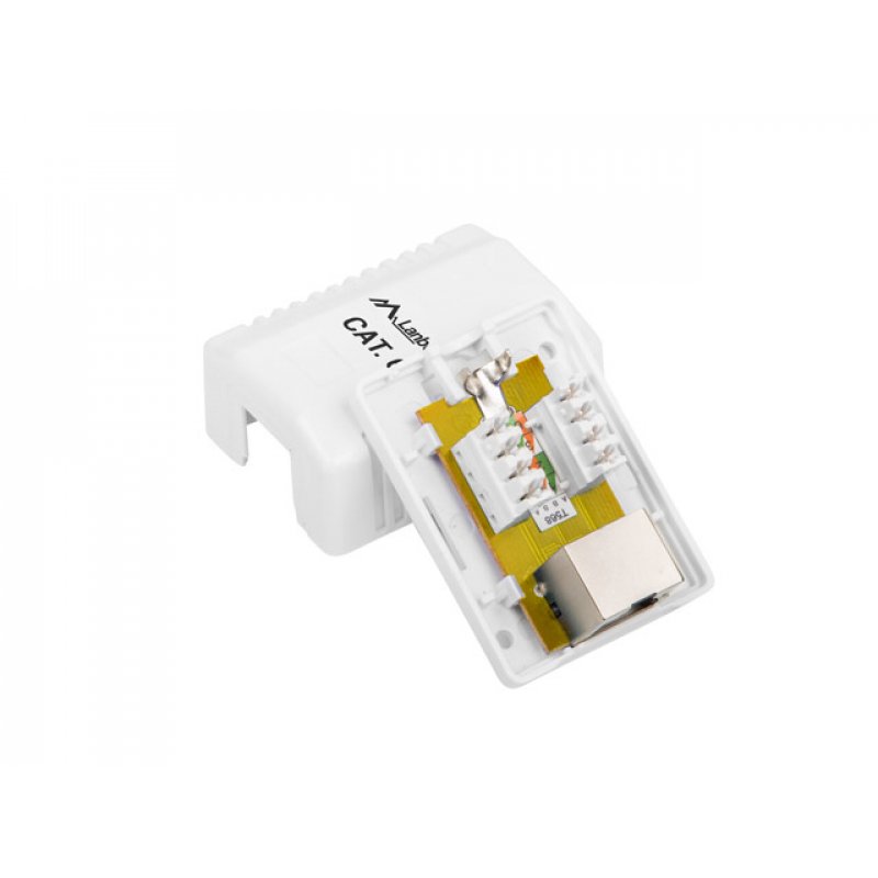 Lanberg OS6-0001-W boitier de prise de courant RJ-45 Blanc