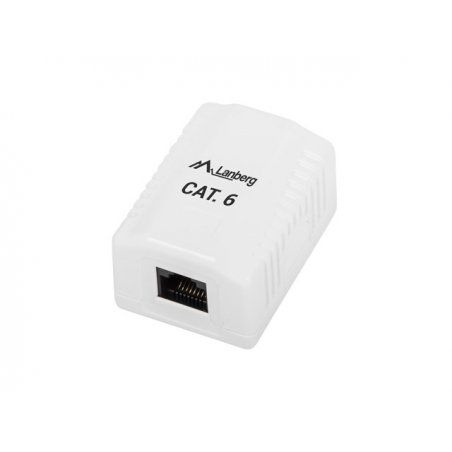 STOCK1-Lanberg OU6-0001-W boitier de prise de courant RJ-45 Blanc