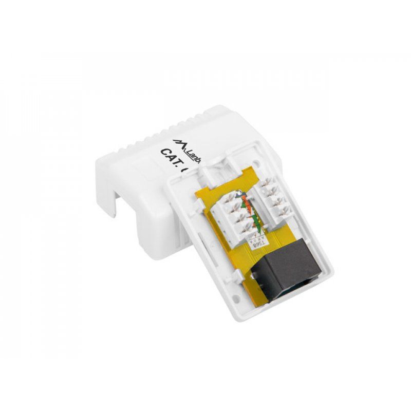 STOCK1-Lanberg OU6-0001-W boitier de prise de courant RJ-45 Blanc