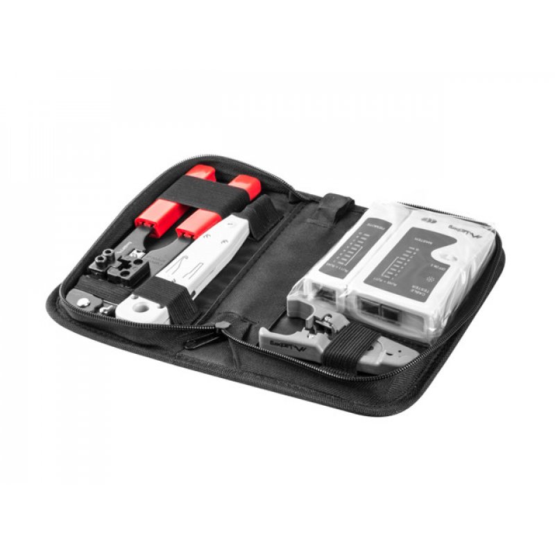 Lanberg KIT DE HERRAMIENTAS PARA REDES NT-0301 - TESTER - PELACABLES - CRIMPADORA - HERRAMIENTA DE I