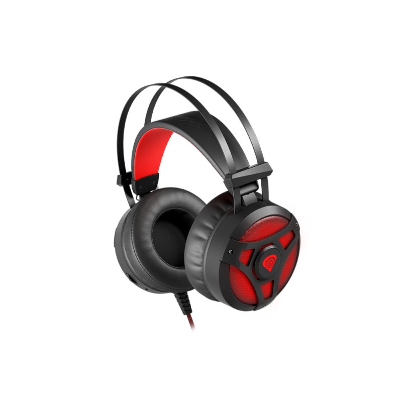 GENESIS NEON 360 Casque Avec fil Arceau Jouer Noir, Rouge