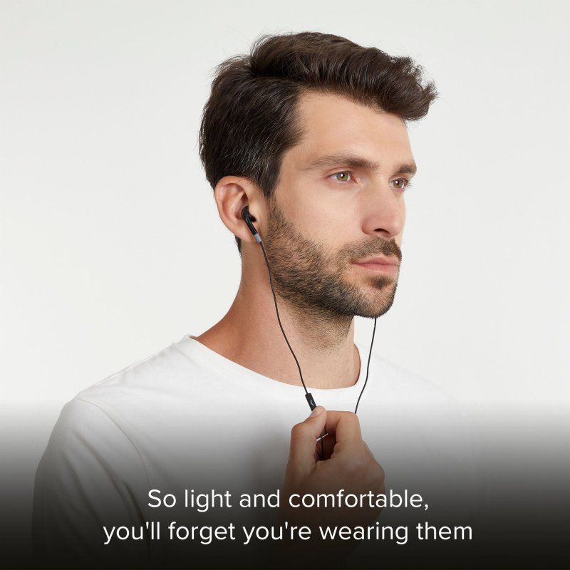 SBS Earset wired stereo Duo, jack 3,5 mm with microphone and answer button
